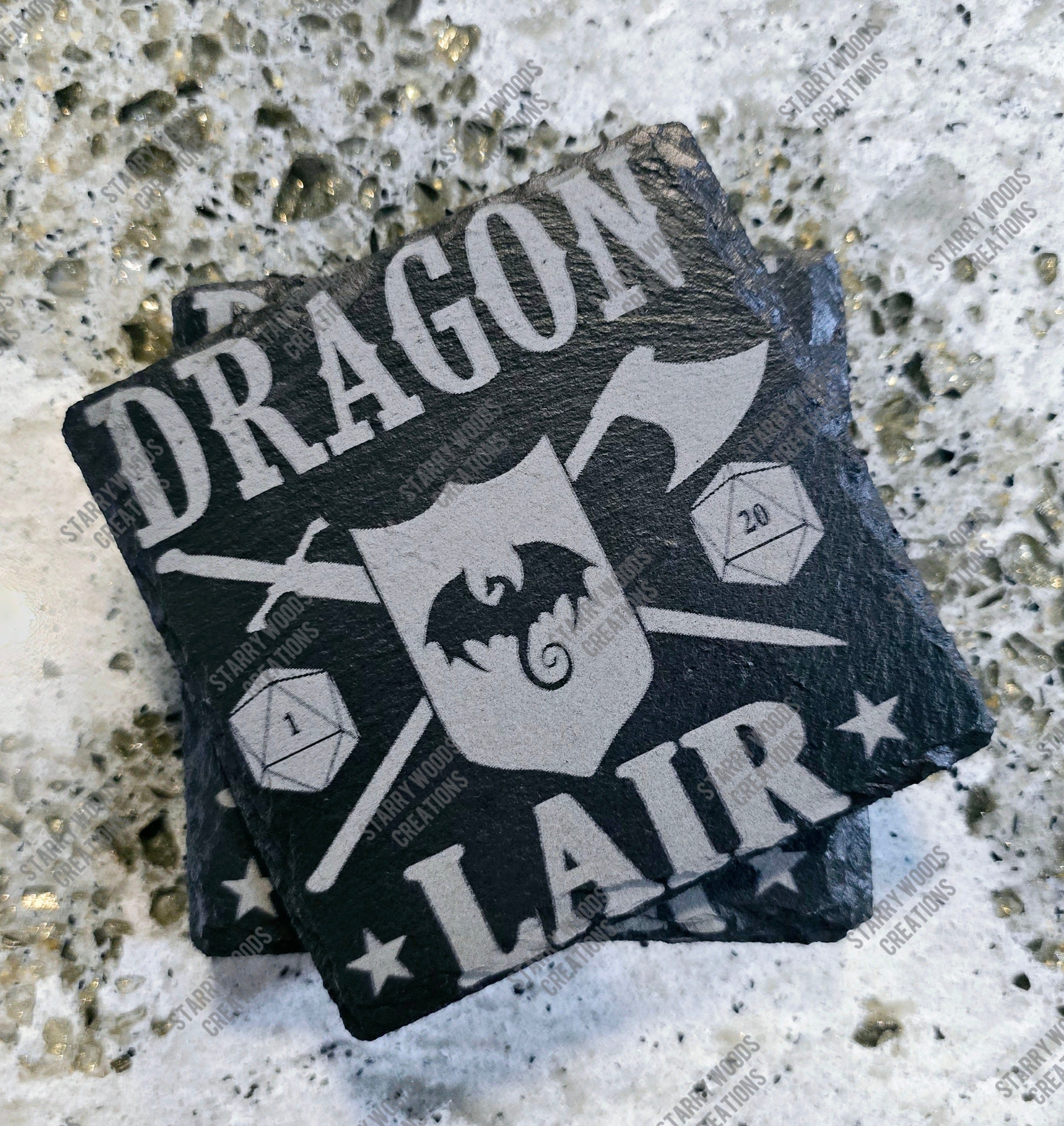 Dragon Lair Slate Coaster