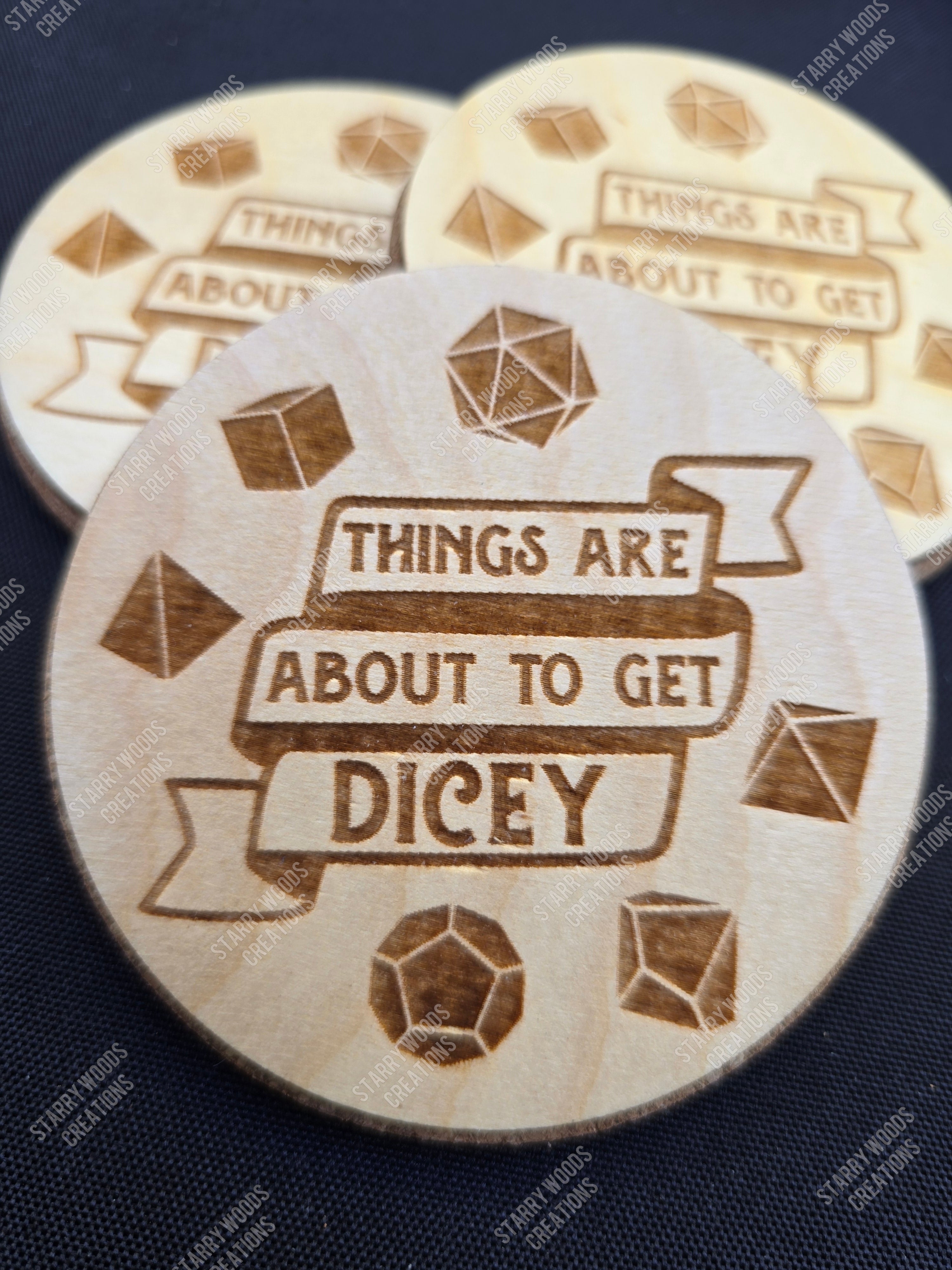 Things are About to Get Dicey Coaster