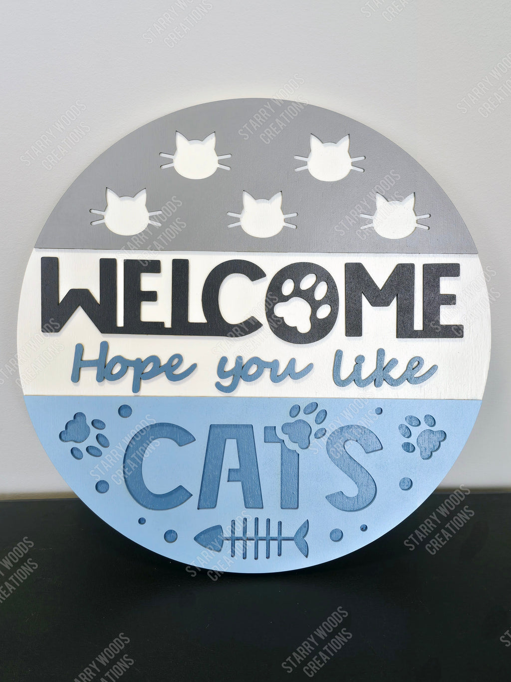 Welcome Sign: Hope You Like Cats
