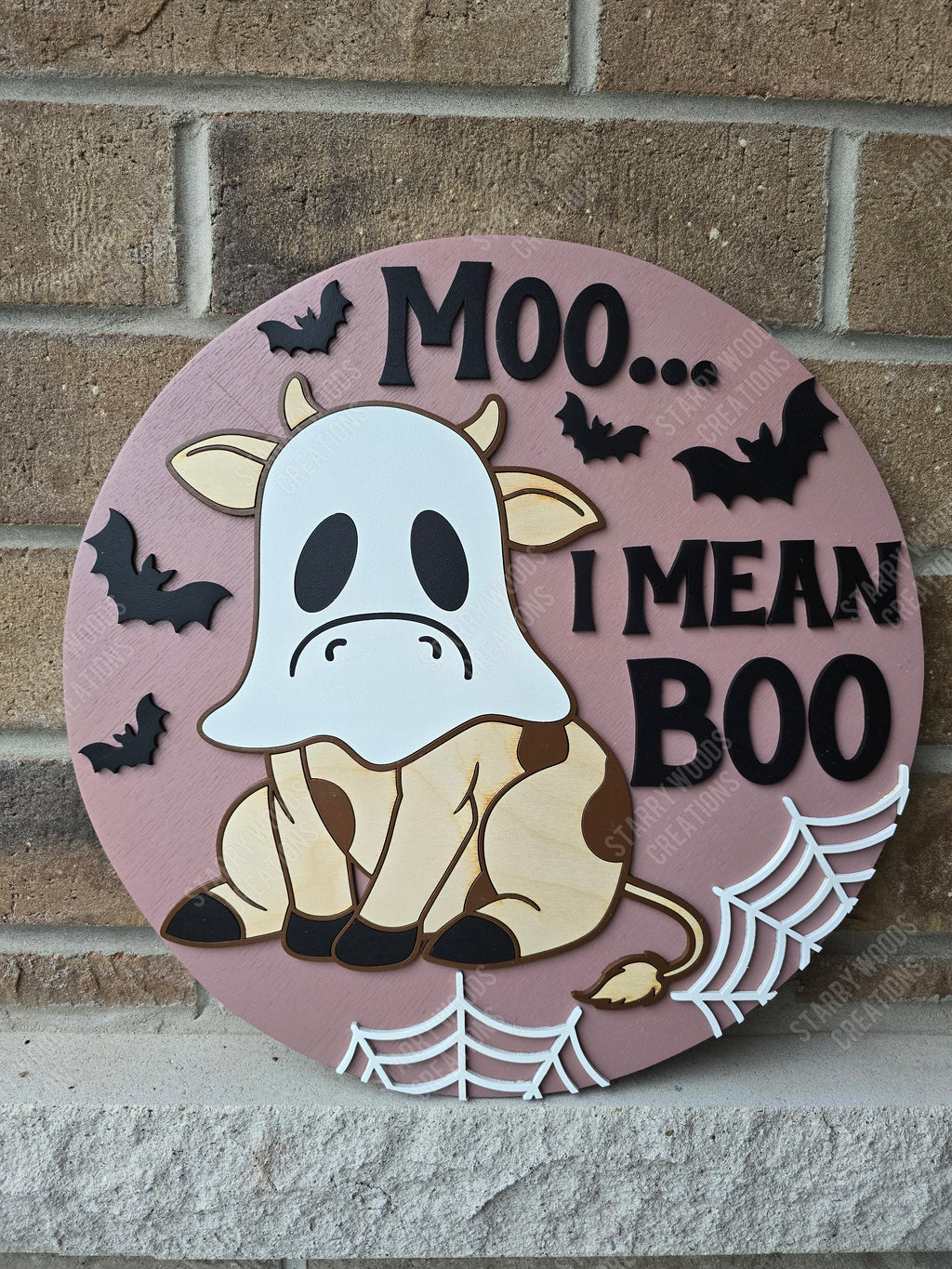Cow Halloween Door Sign
