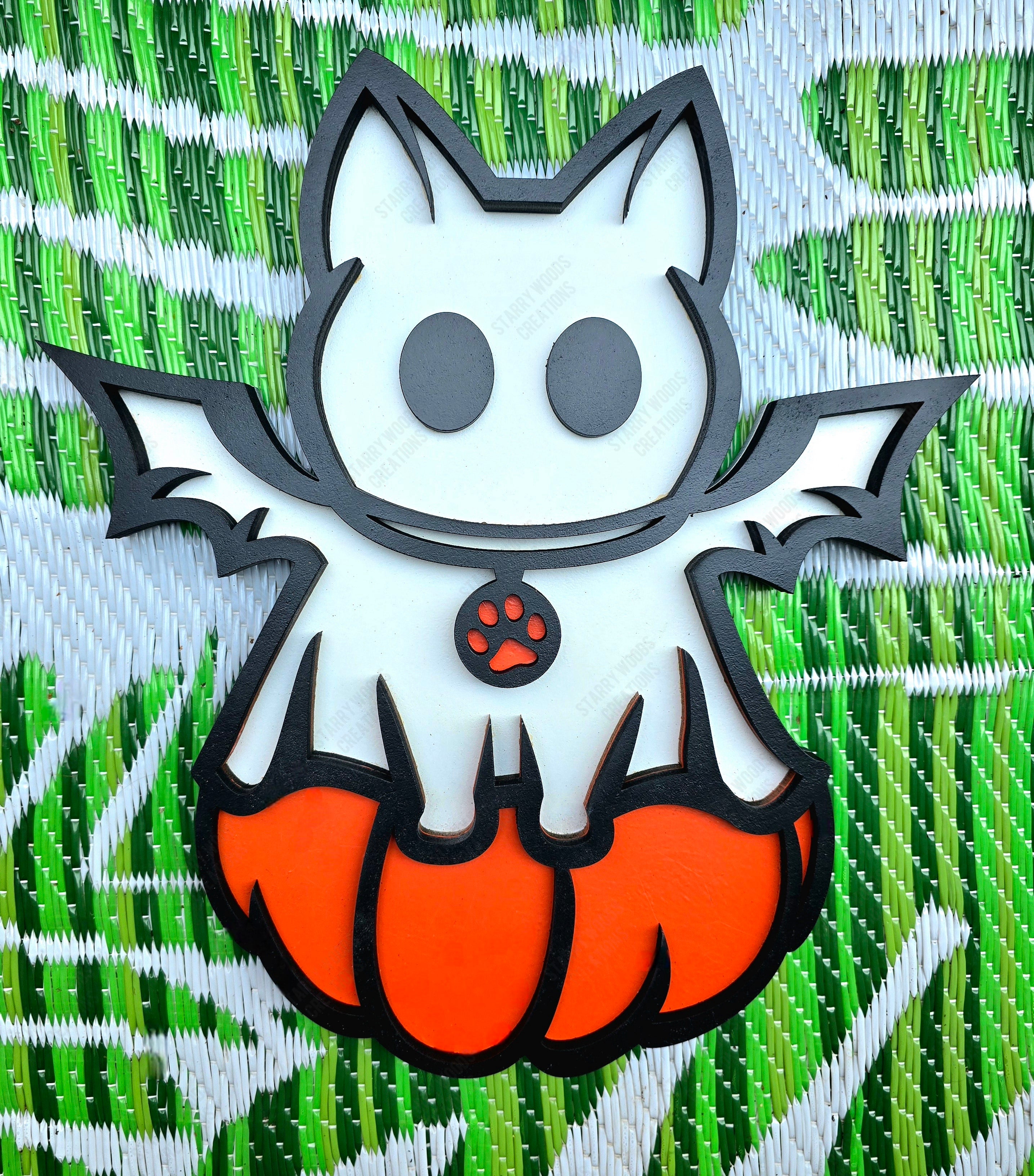 Ghost Cat Halloween Decor