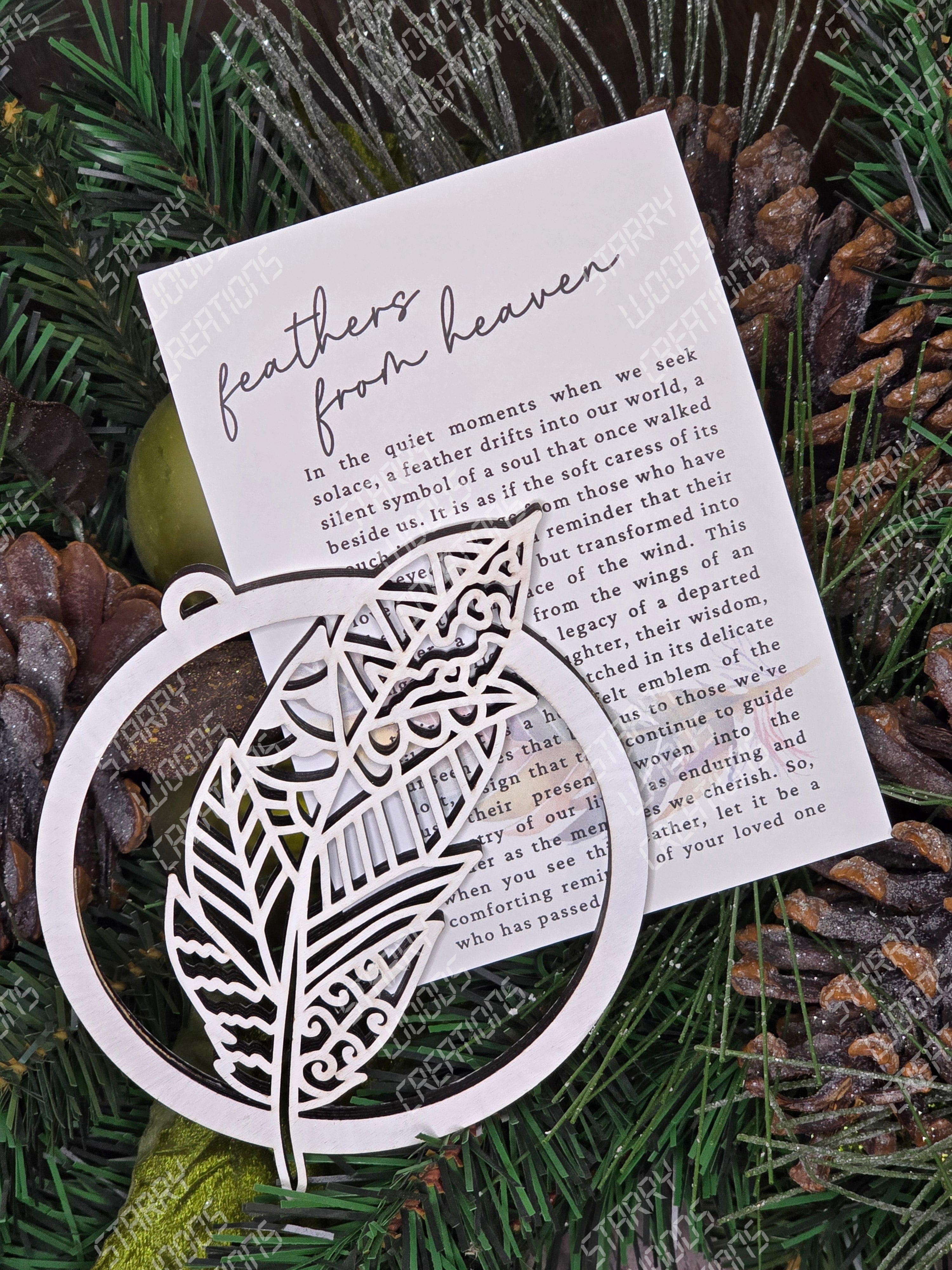 Feathers from Heaven Memorial Ornament