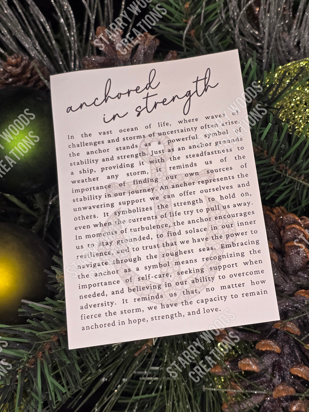 Anchored in Strength Ornament