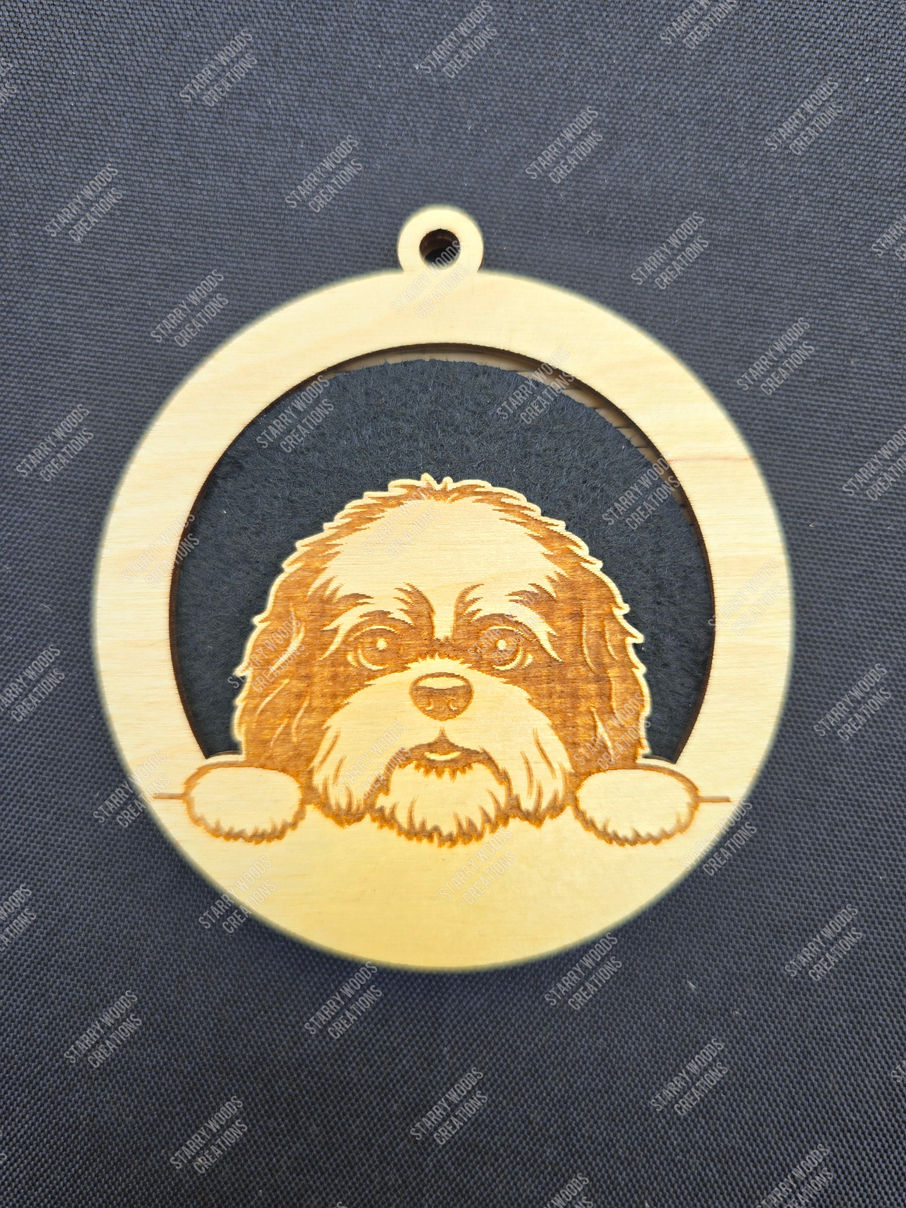 Peeking Dog Hanging Air Freshener