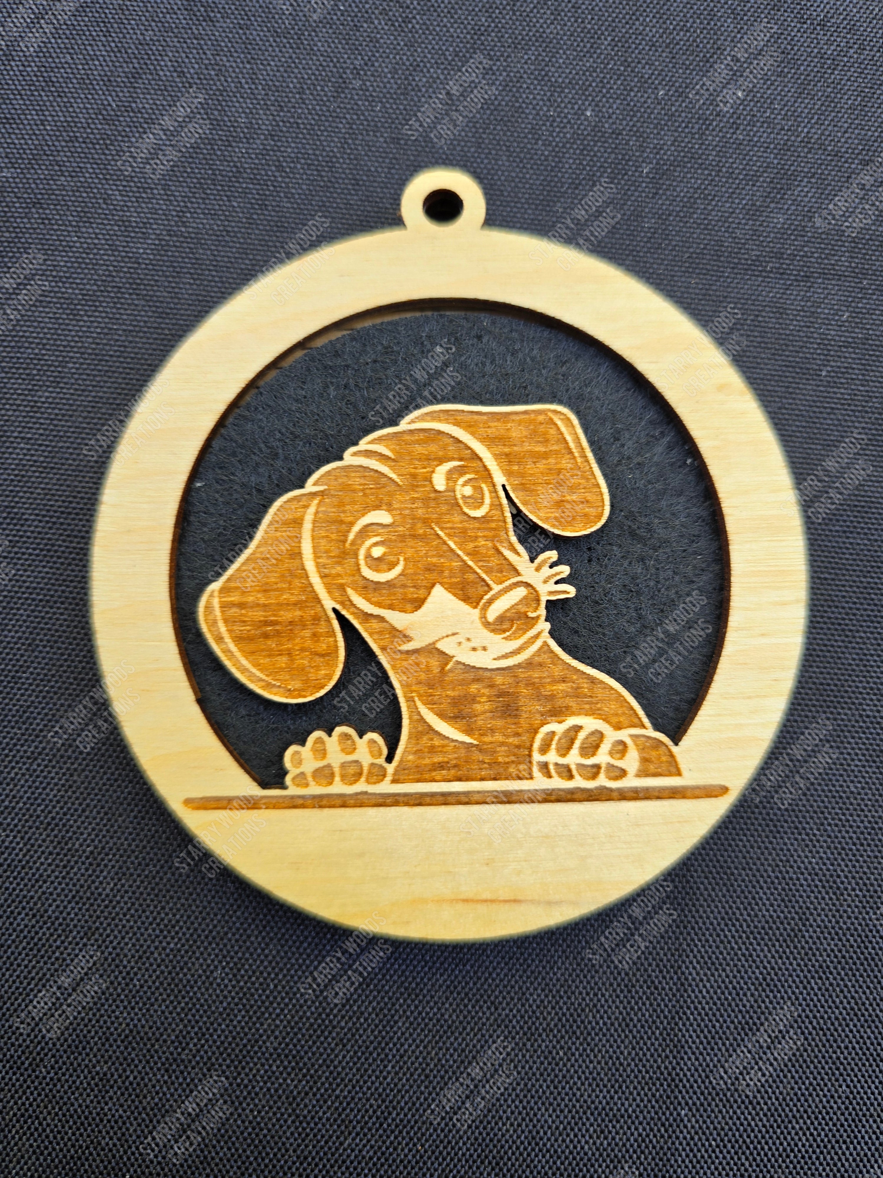 Peeking Dog Hanging Air Freshener