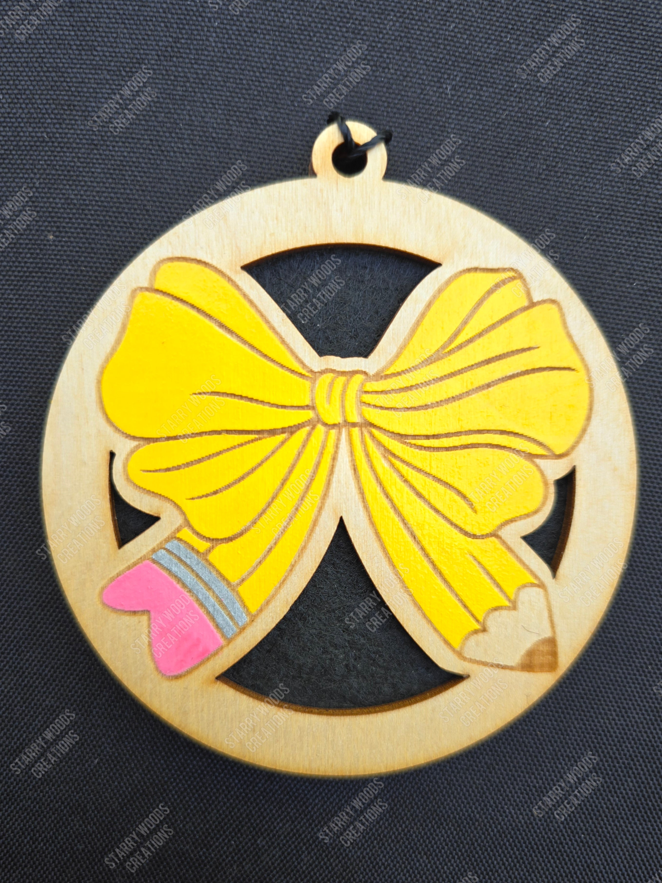 Pencil Bow - Hanging Air Freshener