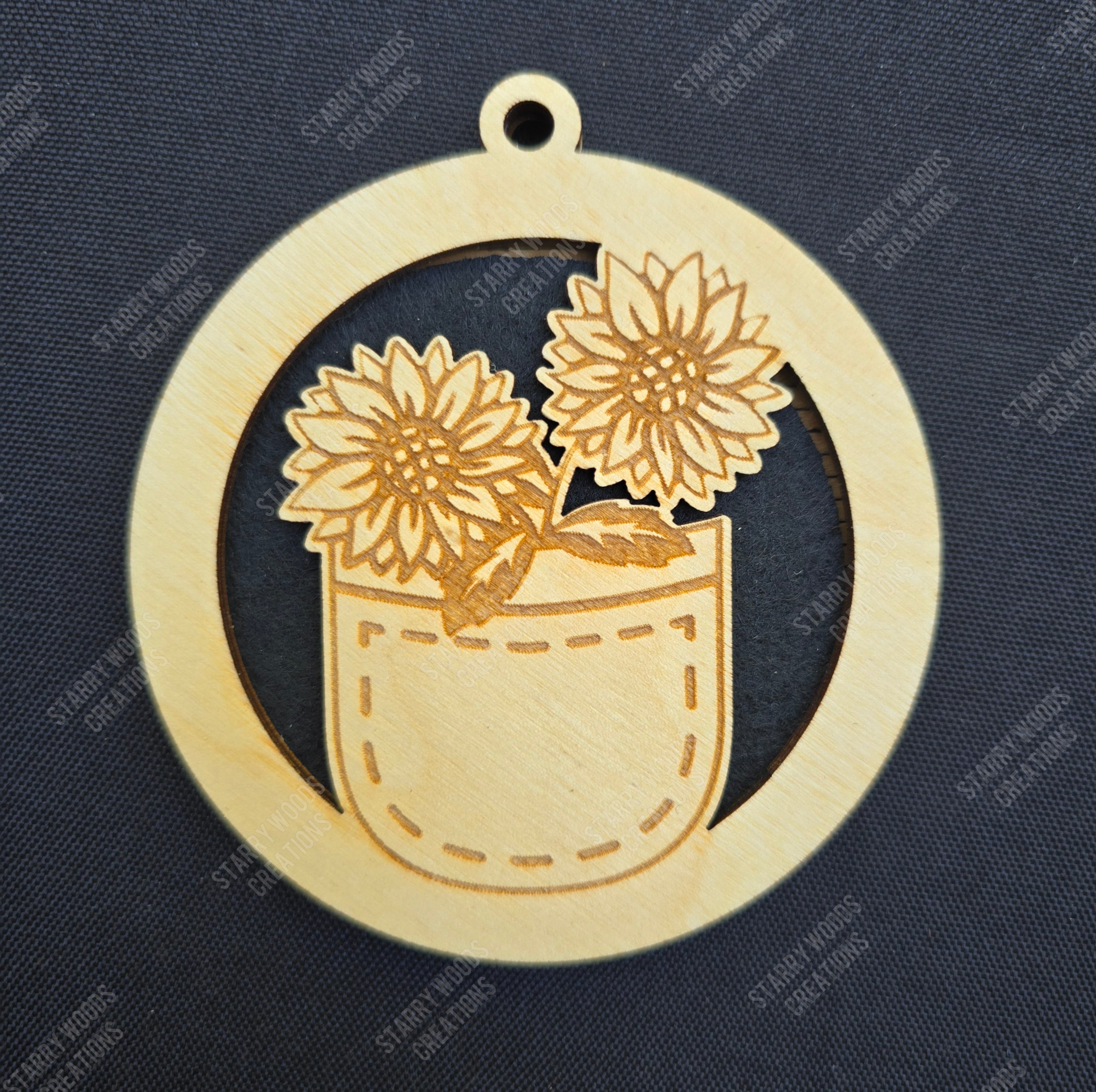 Pocket Full of Sunflowers Hanging Air Freshener