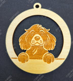 Peeking Dog Hanging Air Freshener