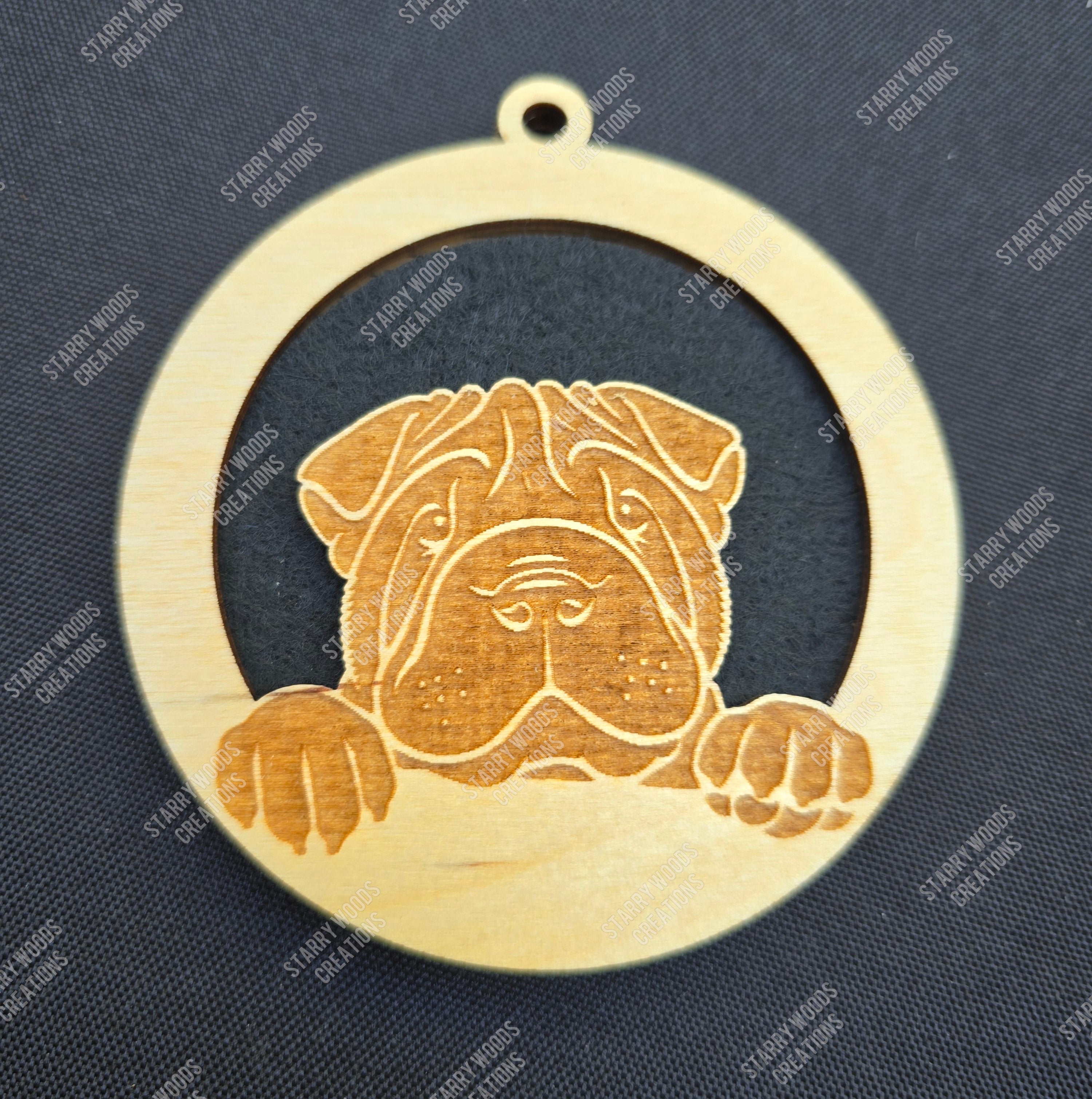 Peeking Dog Hanging Air Freshener