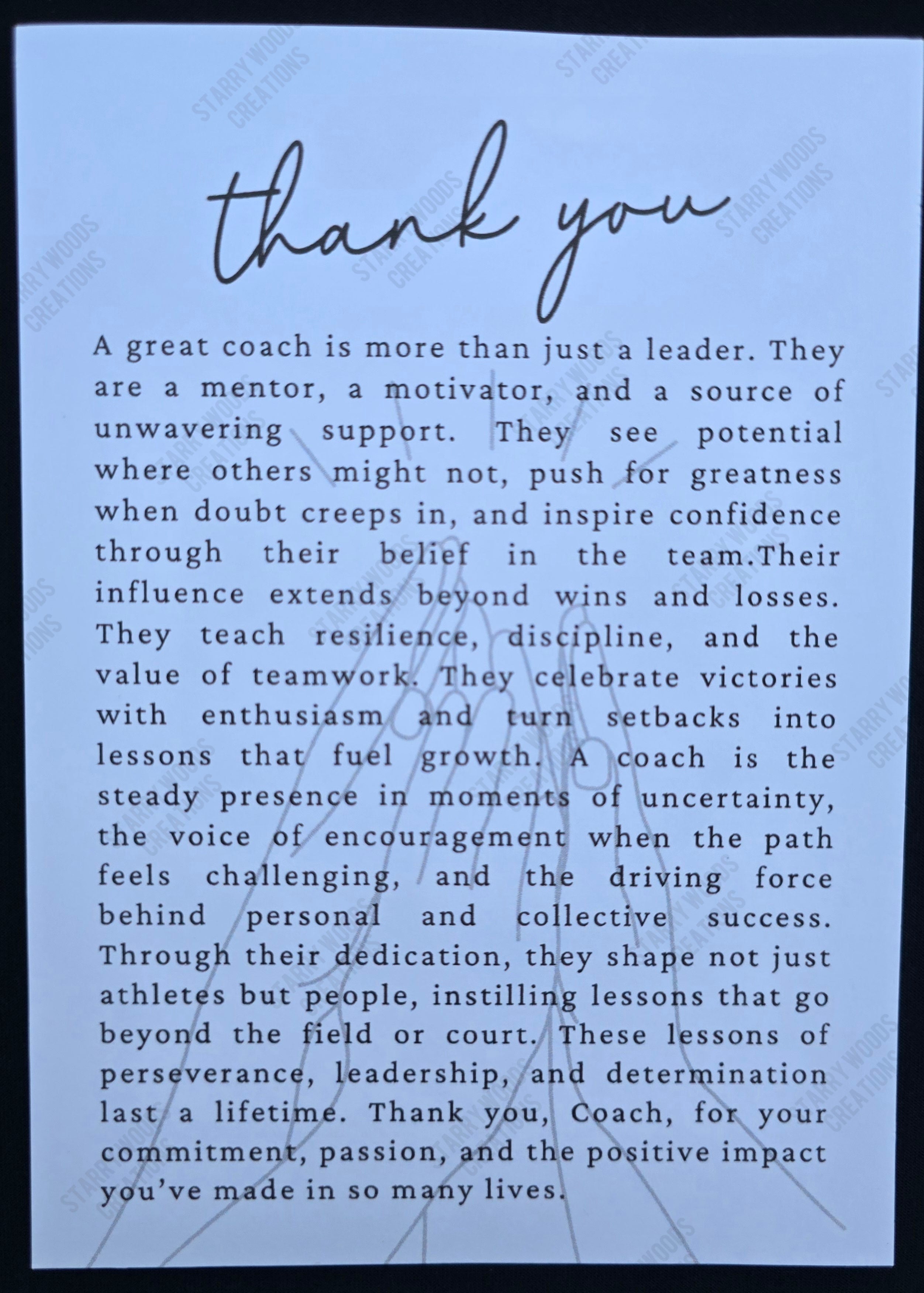 Thank You Coach Ornament