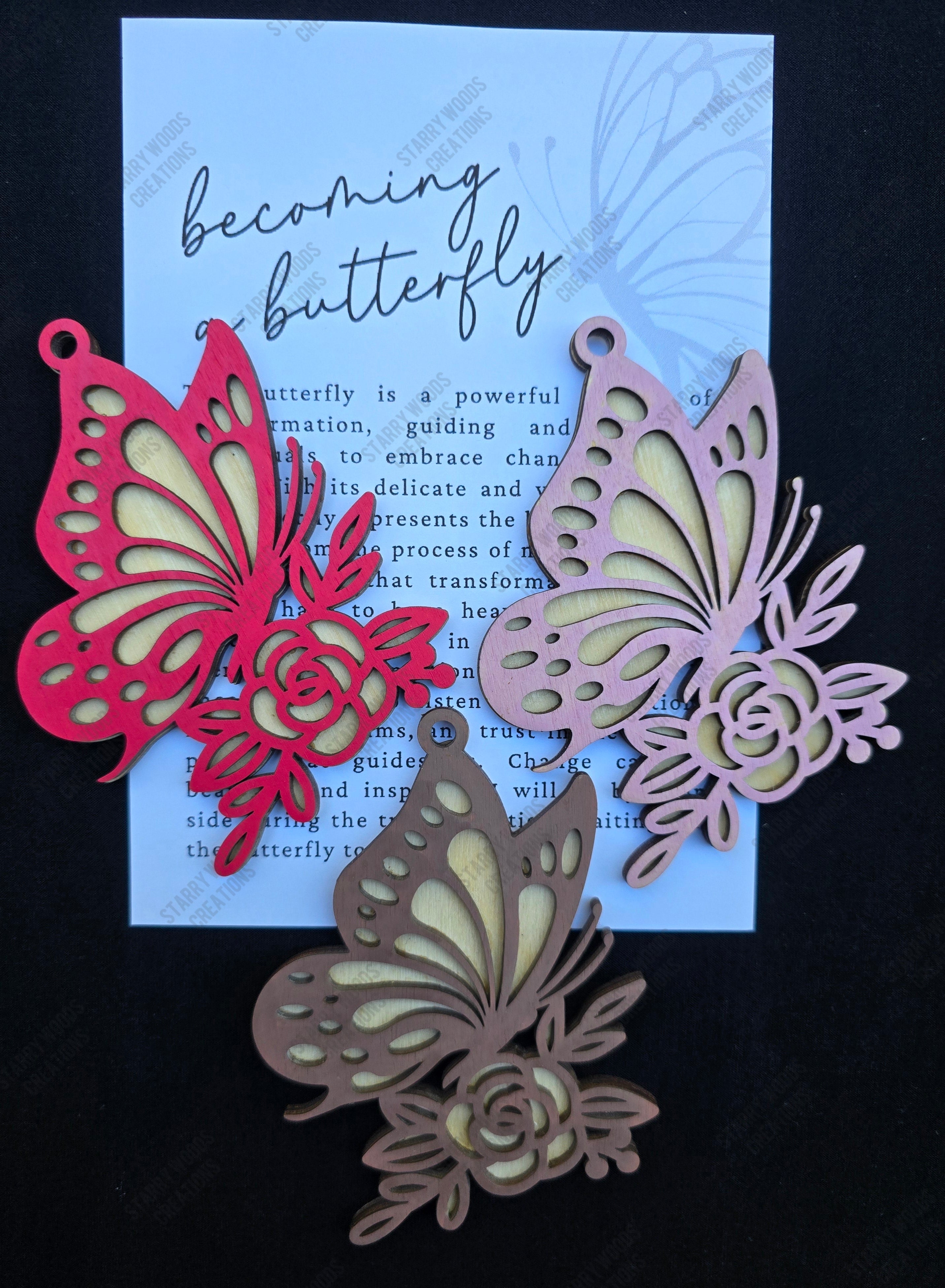 Becoming a Butterfly Story Card Ornament