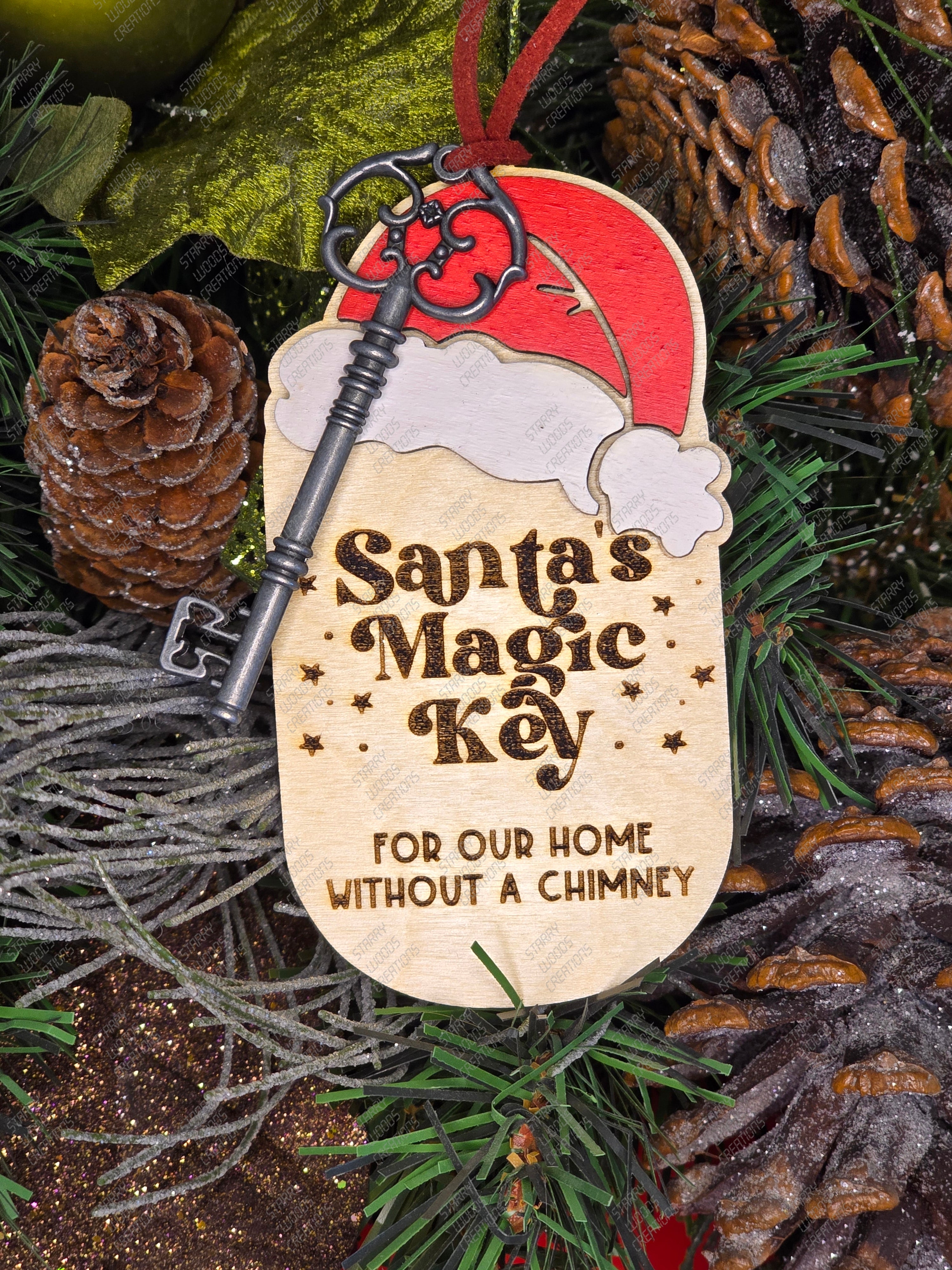 Santa Key Ornament