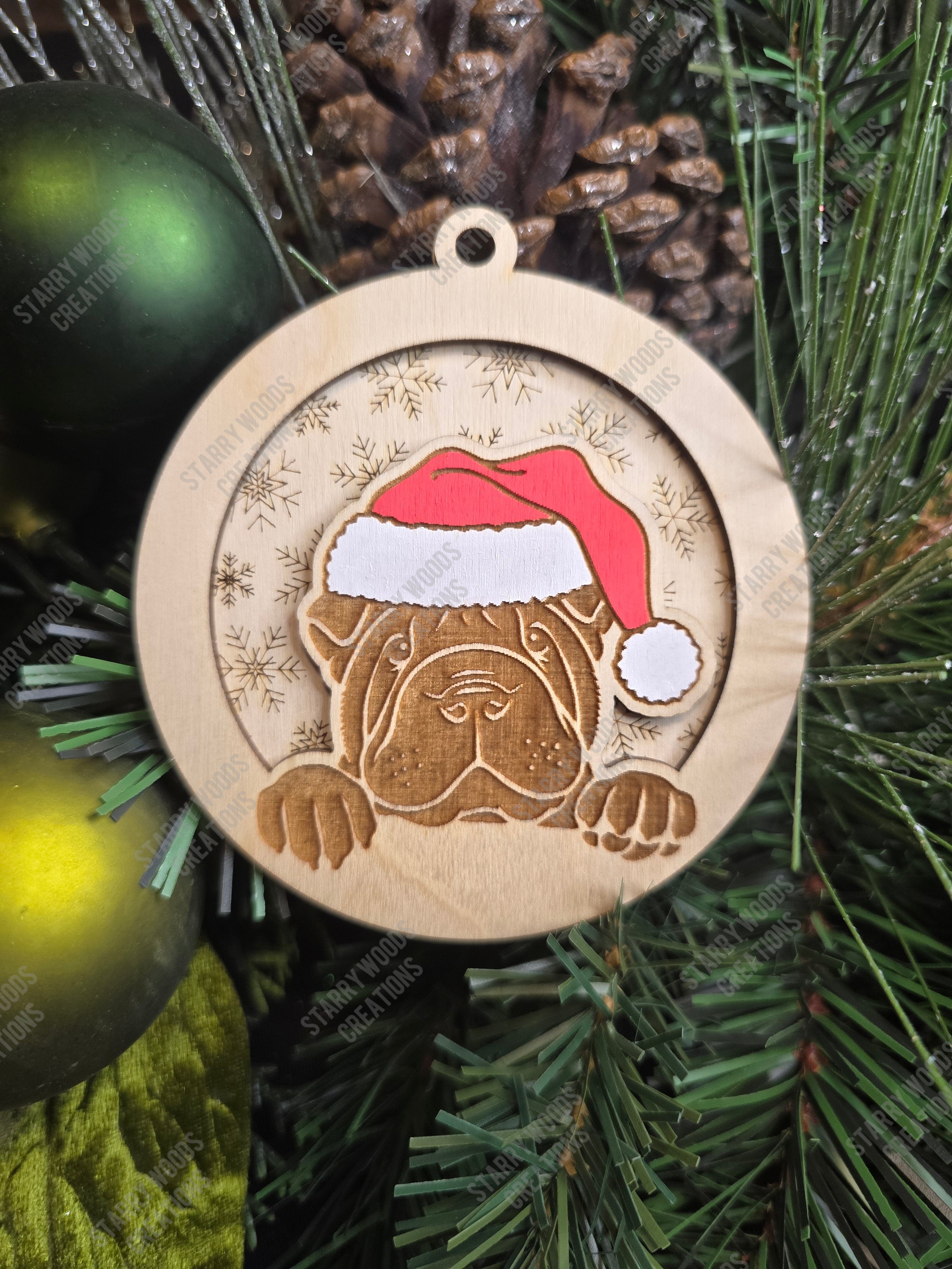 Peeking Dog Ornaments