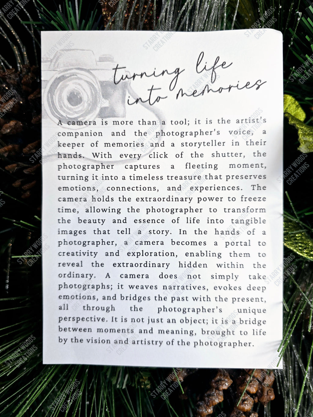 Photographer Story Ornament