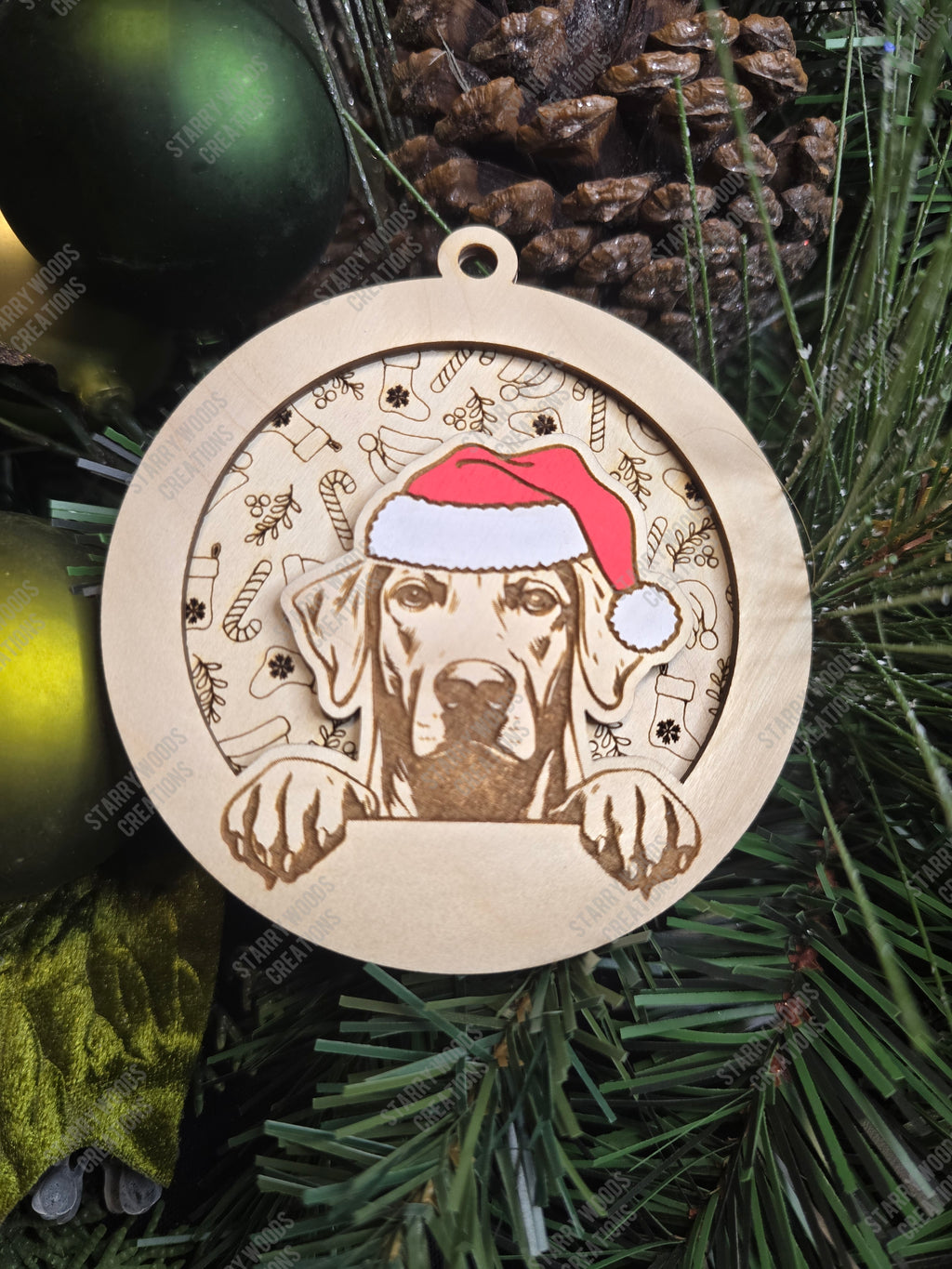 Peeking Dog Ornaments
