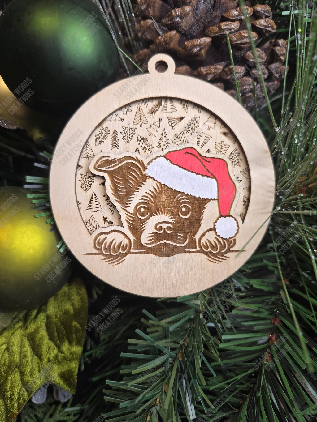 Peeking Dog Ornaments
