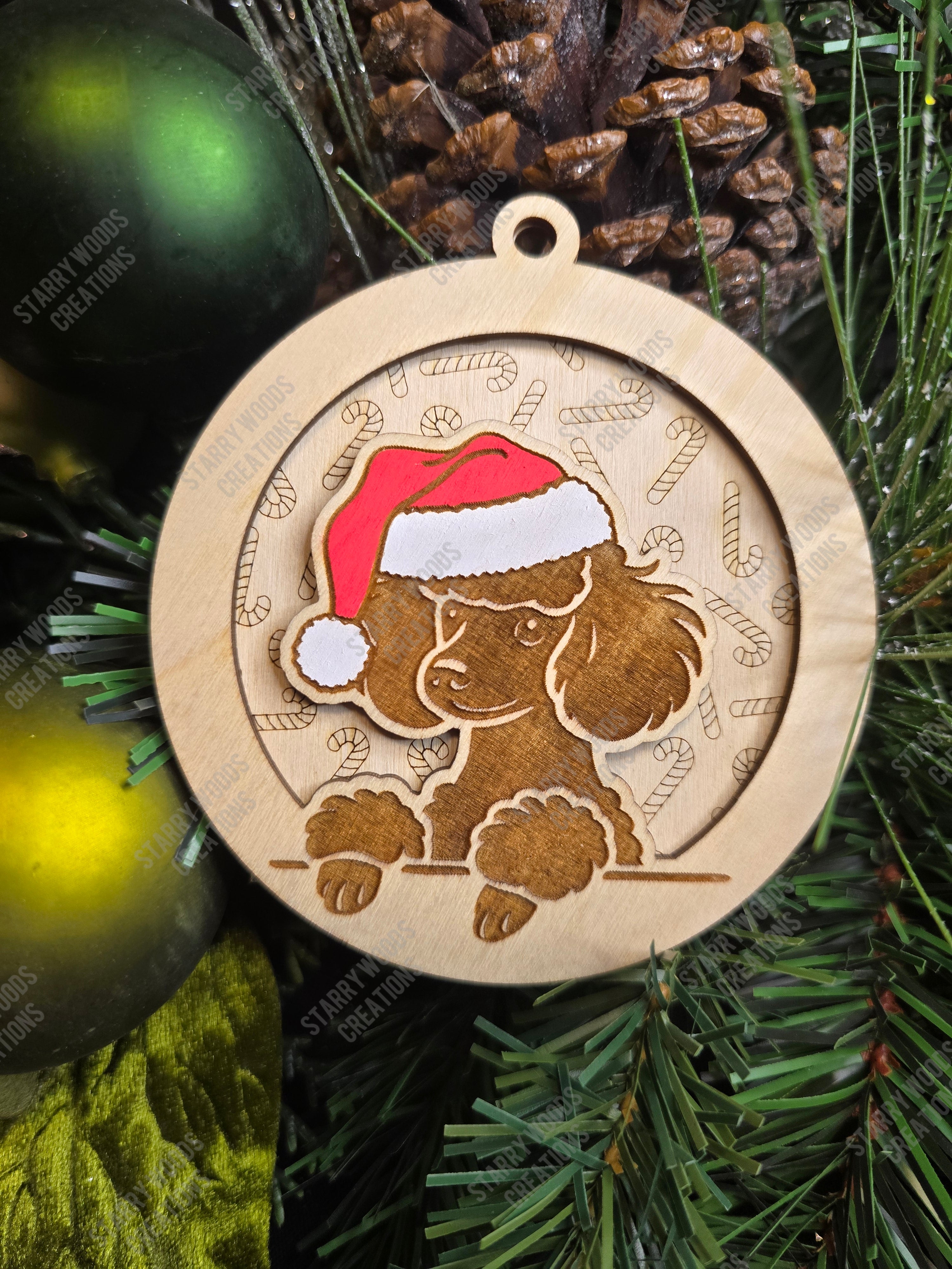 Peeking Dog Ornaments