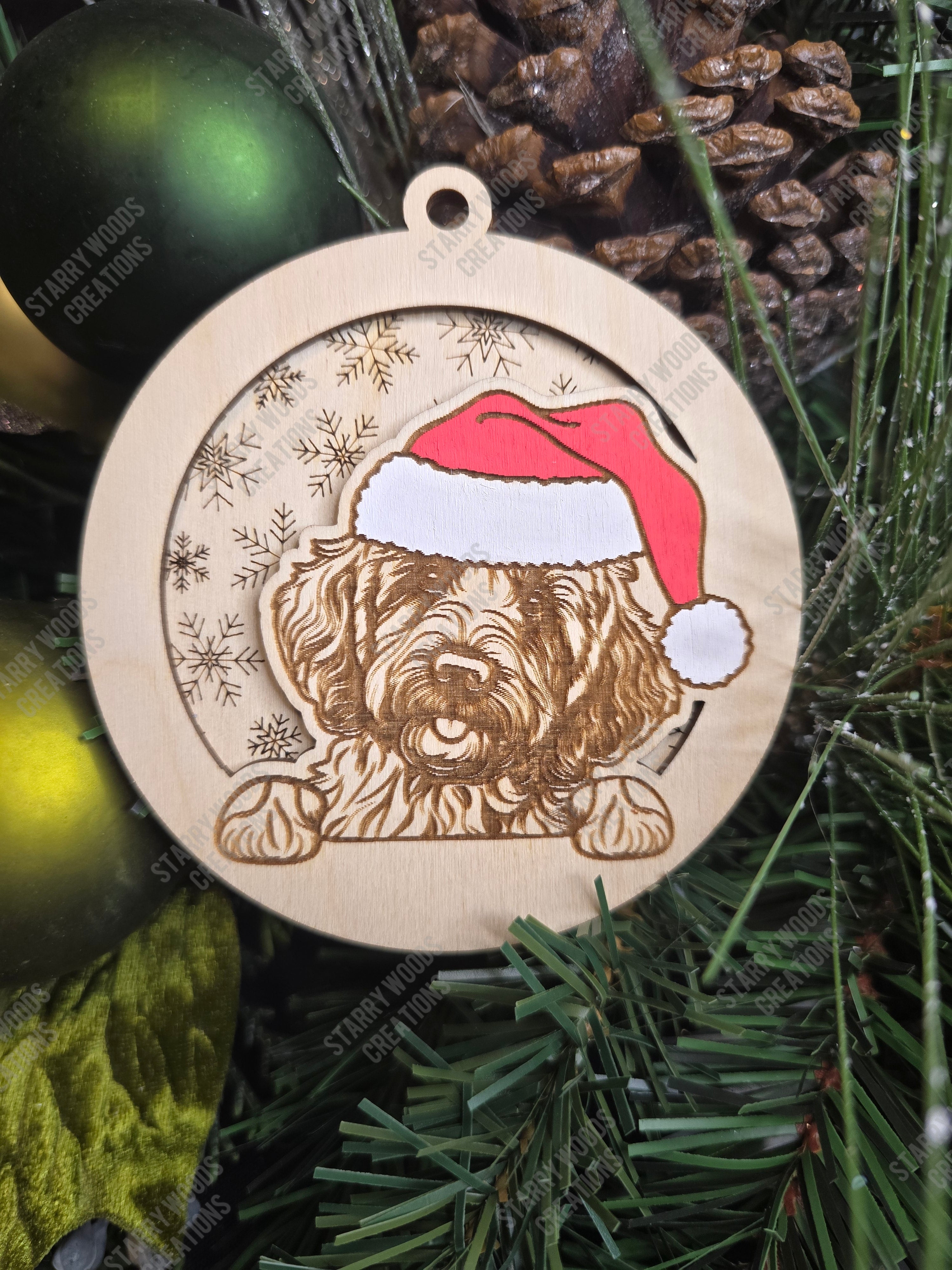 Peeking Dog Ornaments