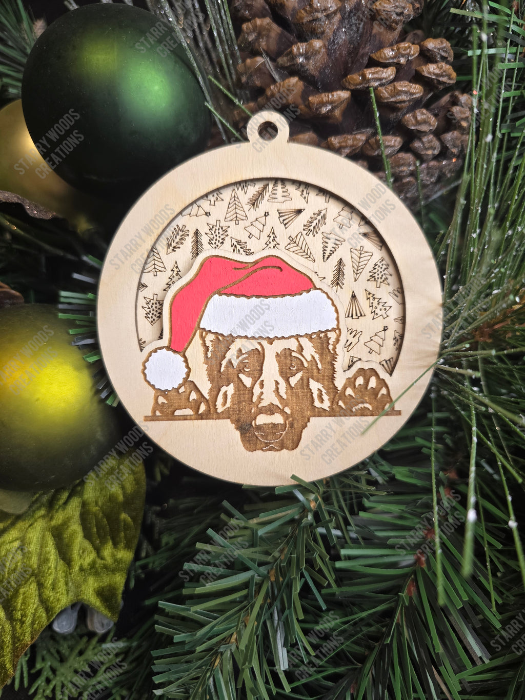 Peeking Dog Ornaments