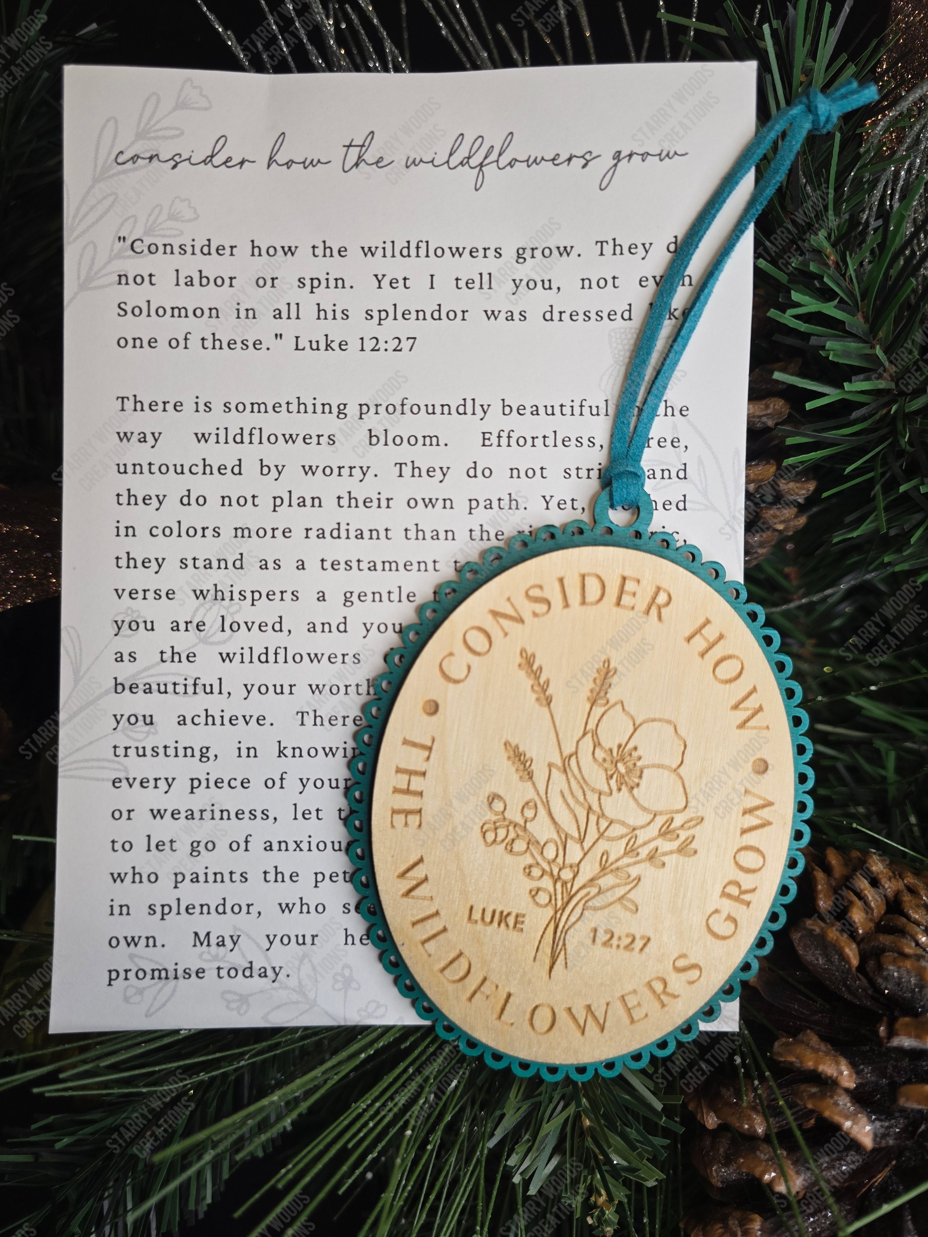 Consider how the Wildflowers Grow Story Ornament